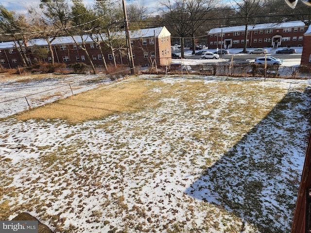 view of snowy yard