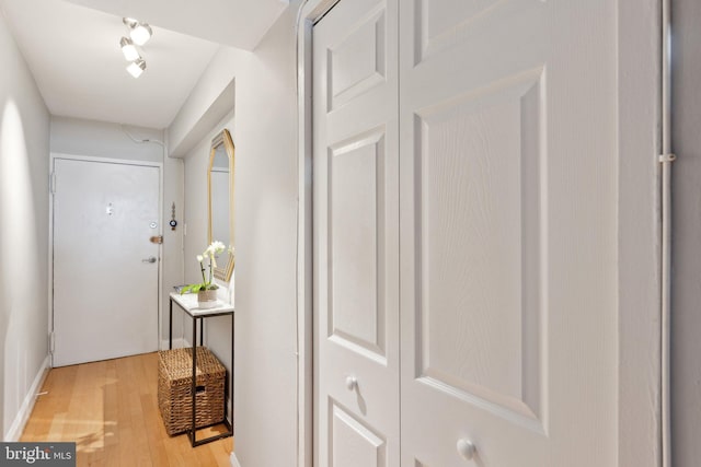 entryway featuring light hardwood / wood-style floors