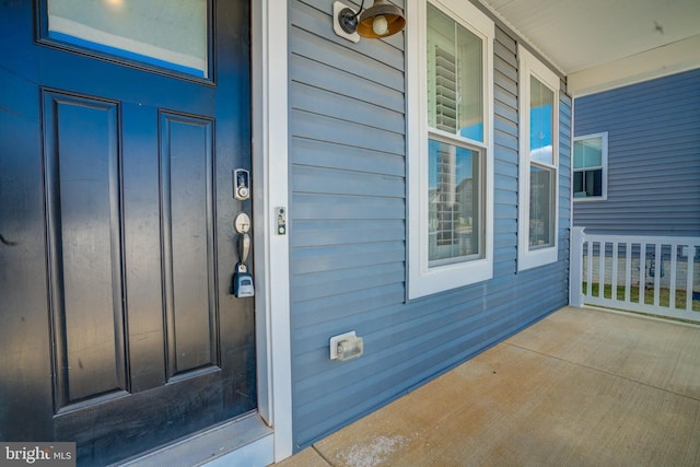 view of doorway to property