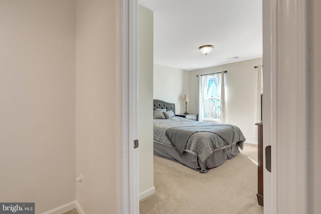 view of carpeted bedroom