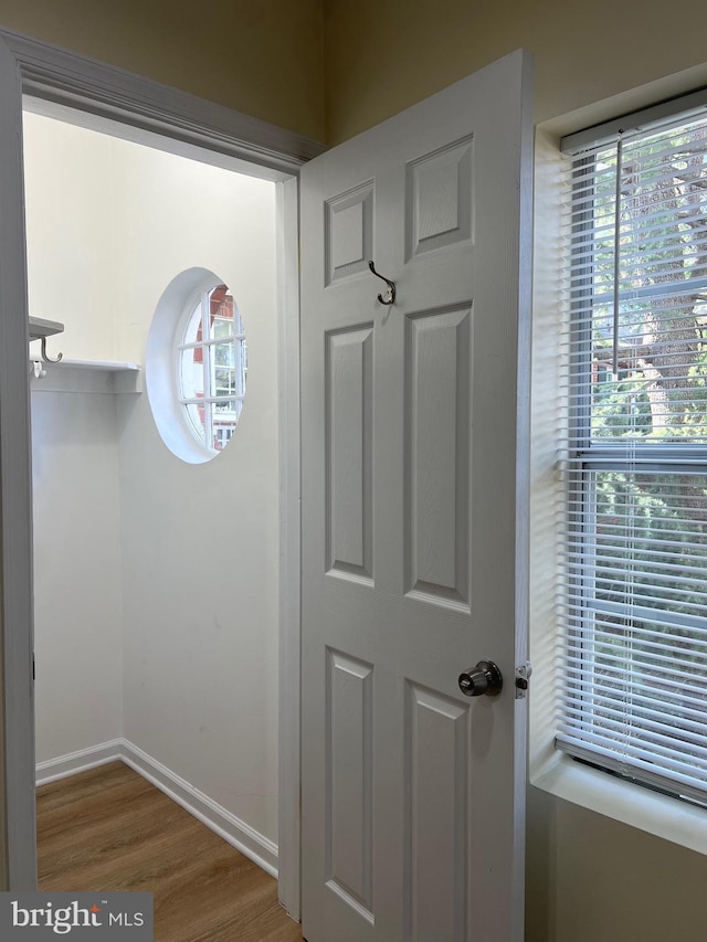 room details featuring hardwood / wood-style flooring