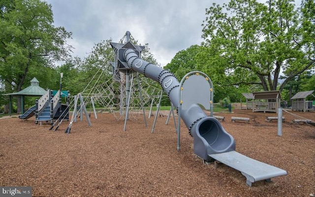 view of community jungle gym