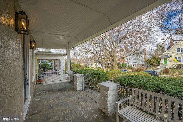 view of patio with covered porch