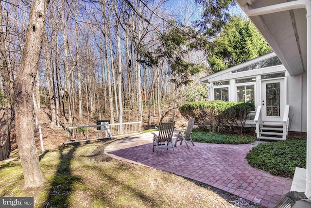 view of yard featuring a patio