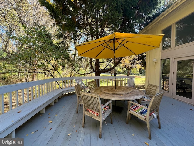 view of wooden terrace