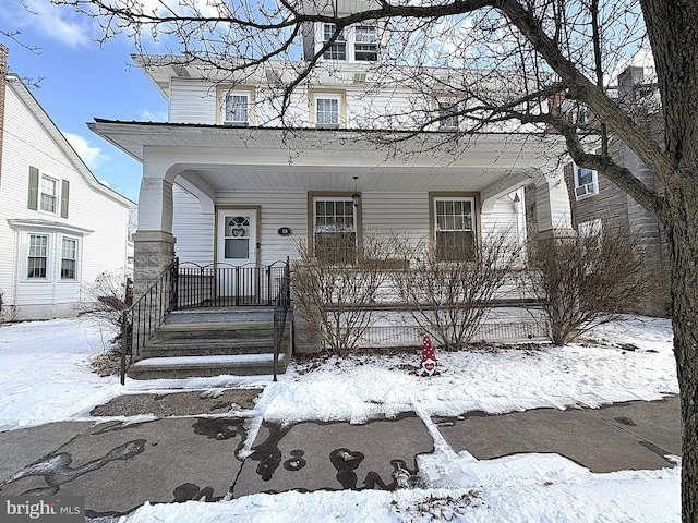 view of front of home with a porch