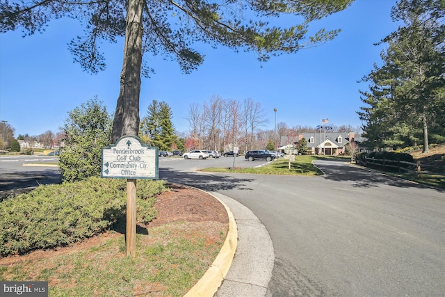 view of road with curbs