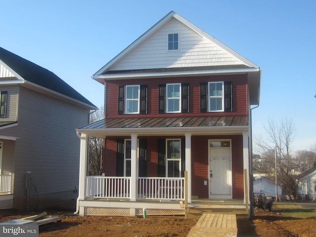 view of front of house with covered porch