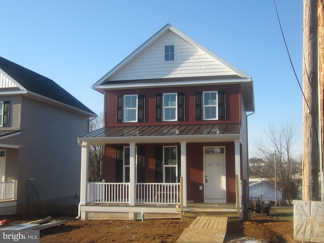 view of front facade featuring a porch