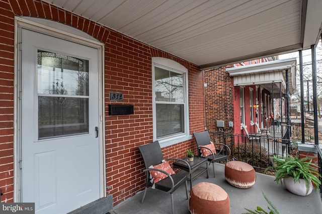 exterior space with covered porch