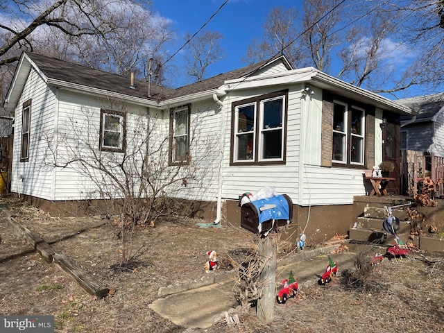 view of side of property