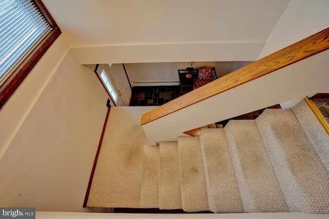 338 Blue Heron Rd, Dover, DE 19904 - stairway with baseboard heating