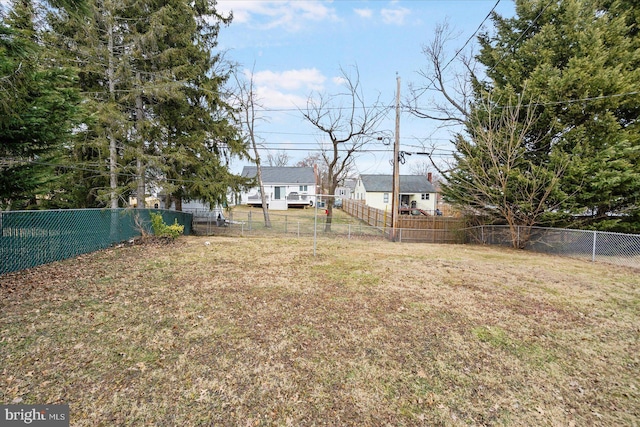 view of yard with fence private yard