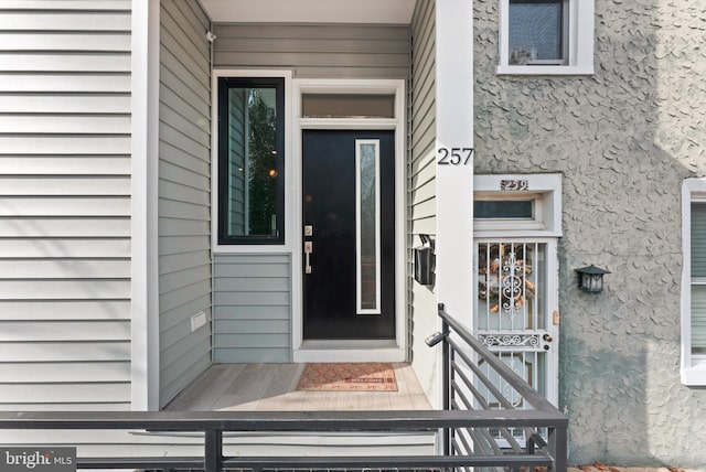 view of doorway to property