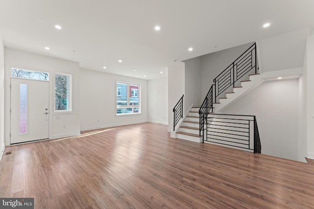 entryway featuring hardwood / wood-style floors