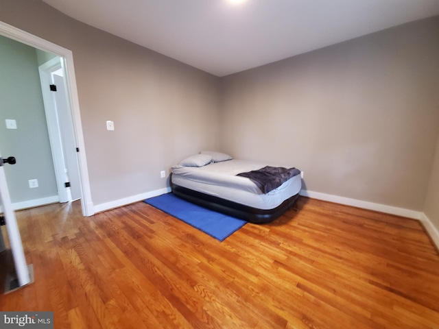 unfurnished bedroom featuring wood-type flooring