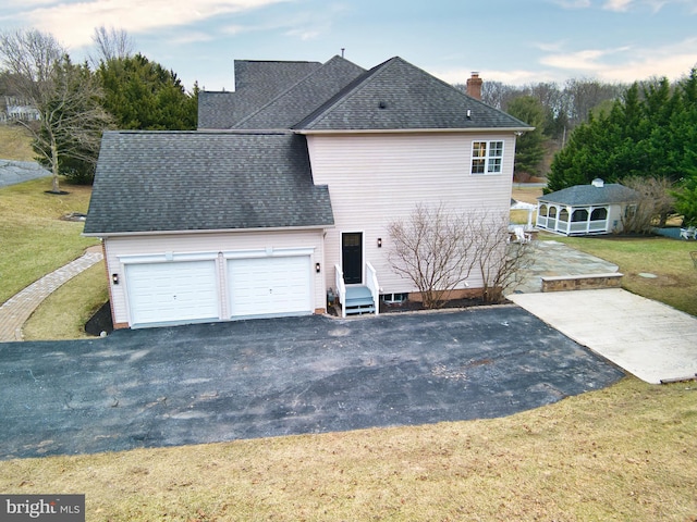 view of property with a front lawn