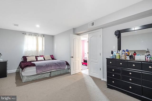 view of carpeted bedroom