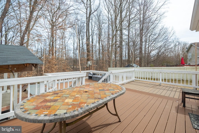 view of wooden terrace