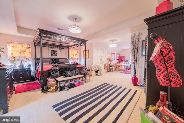 view of carpeted bedroom