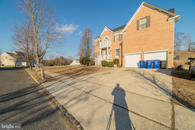 view of property with a garage