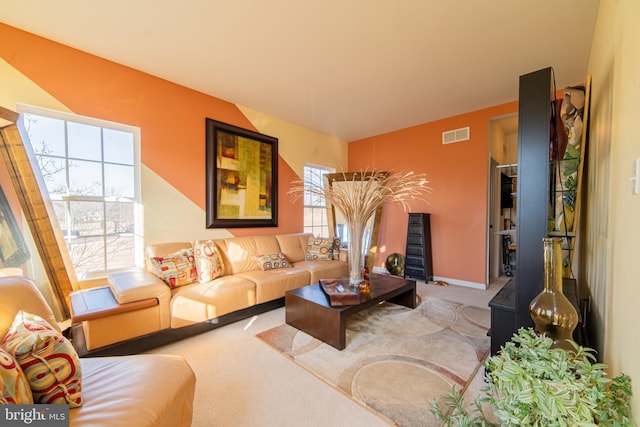 view of carpeted living room