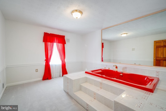 bathroom with a textured ceiling