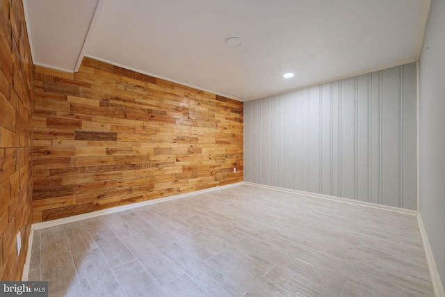 empty room featuring light wood-type flooring