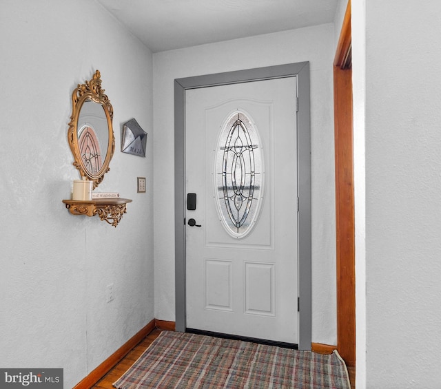 entrance foyer featuring hardwood / wood-style flooring