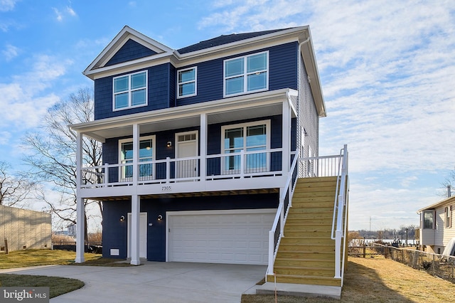 view of front facade featuring a garage