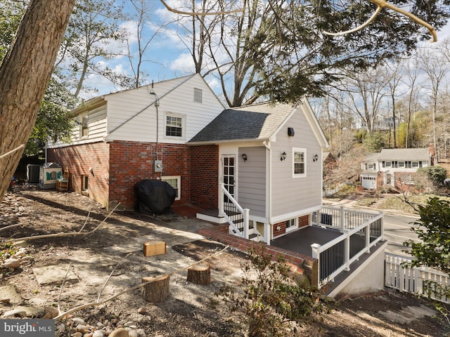 view of rear view of property