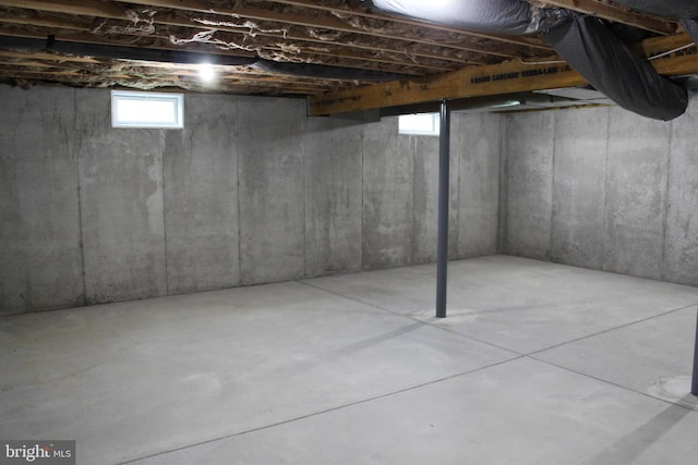 view of basement