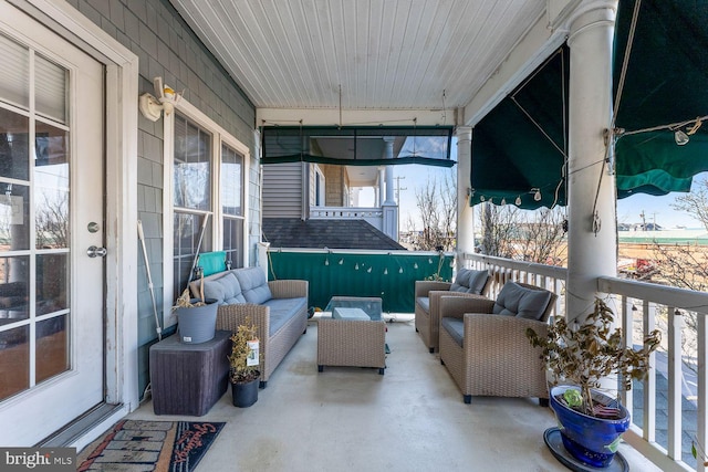 view of patio / terrace with an outdoor living space