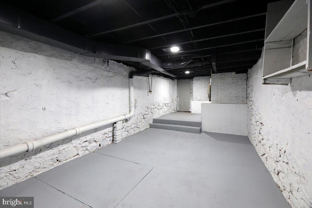 view of basement