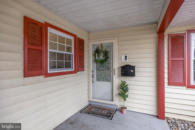 view of doorway to property