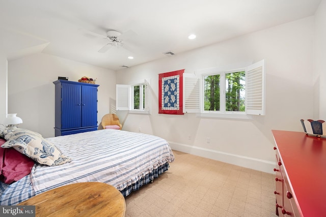 26372 Westerly Rd, Easton, MD 21601 - bedroom featuring baseboards, recessed lighting, and a ceiling fan