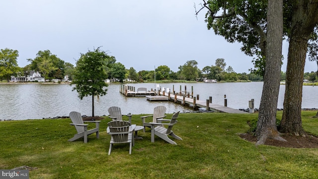 26372 Westerly Rd, Easton, MD 21601 - dock featuring a yard and a water view
