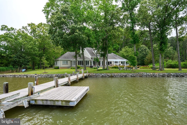 26372 Westerly Rd, Easton, MD 21601 - dock with a water view and a yard