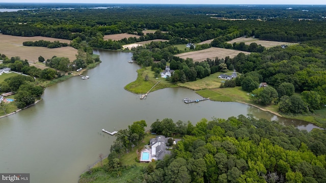26372 Westerly Rd, Easton, MD 21601 - aerial view of property's location featuring a heavily wooded area and a large body of water