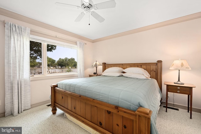 26372 Westerly Rd, Easton, MD 21601 - bedroom featuring ornamental molding and ceiling fan