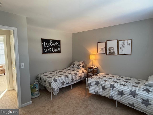 view of carpeted bedroom