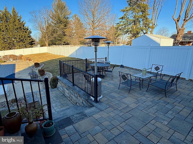 view of patio featuring central air condition unit