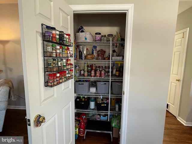 view of pantry