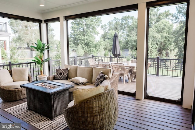 view of sunroom