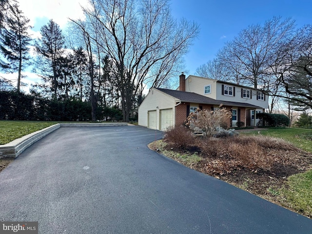 exterior space featuring a garage