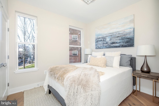 bedroom featuring wood-type flooring