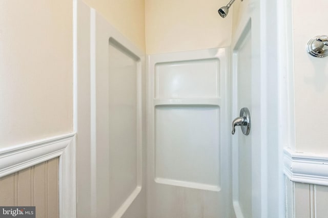 interior space featuring walk in shower