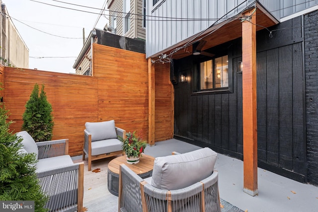 view of patio / terrace with an outdoor hangout area