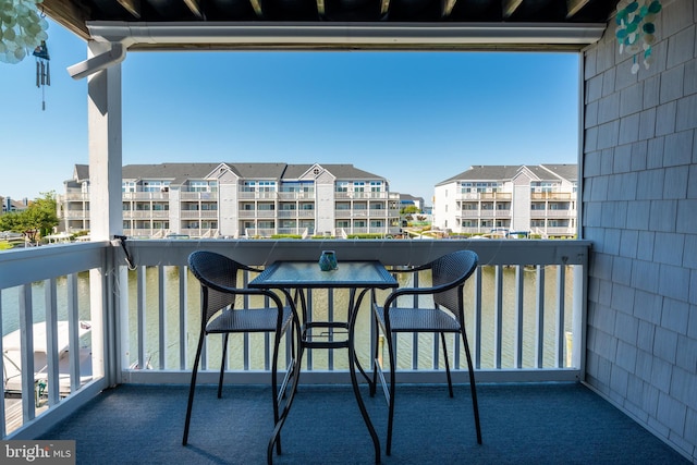 balcony with a residential view