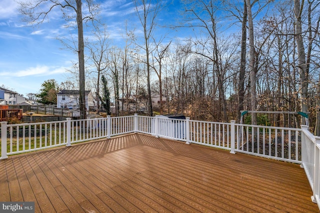 view of wooden deck